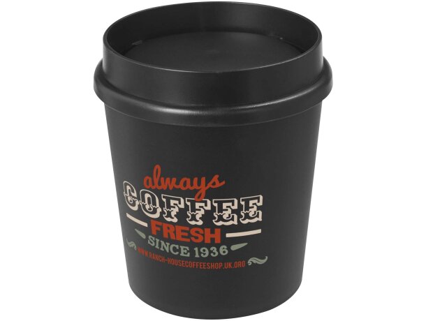 Vaso 200 ml con tapa de 360° Americano Switch Negro intenso detalle 4