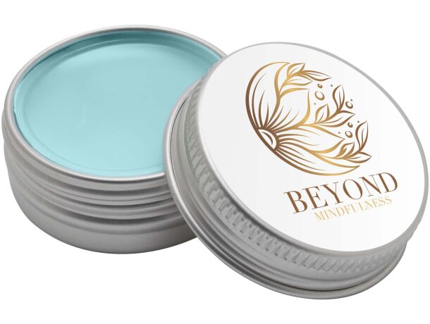 Bálsamo labial Estelle aluminio con protección FPS 15 Azul claro detalle 7