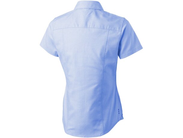 Camisa tipo Oxford de manga corta de mujer Manitoba Azul claro detalle 7