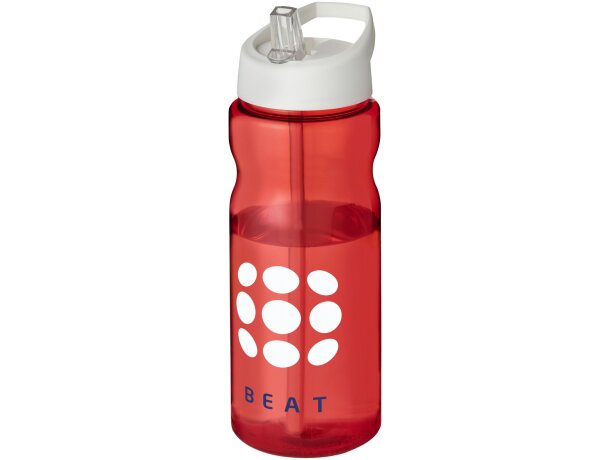 Bidón deportivo de 650 ml con tapa con boquilla H2O Active® Base Tritan™ Rojo/blanco detalle 11