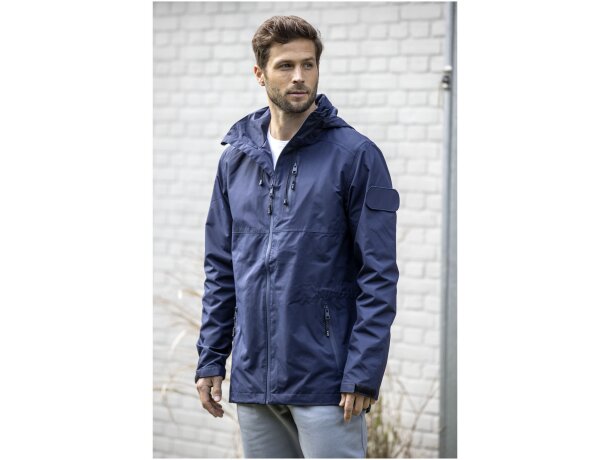 Chaqueta unisex ligera GRS reciclada Kai Azul marino detalle 5