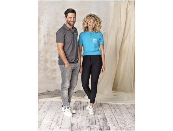Polo manga corta algodón orgánico 220 g/m2 Elevate Nxt Beryl Negro intenso detalle 14