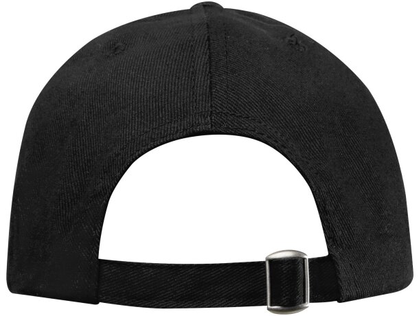 Gorra reciclada de 6 paneles GRS Trona Negro intenso detalle 24