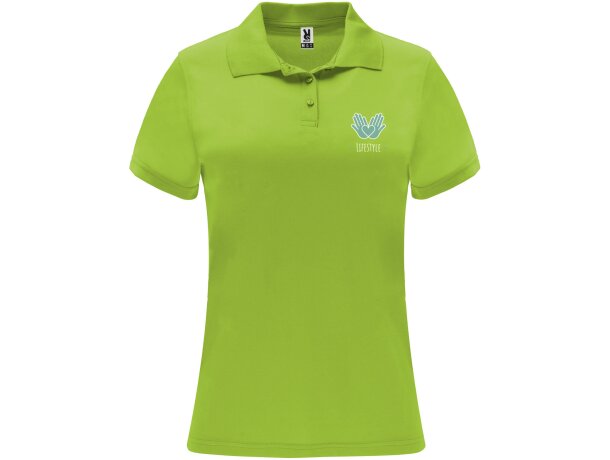 Polo deportivo de manga corta para mujer Monzha Roly Lima detalle 29