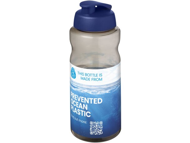 Bidón deportivo H2O Active Eco Big Base reciclado oceánico Carbón/azul detalle 18