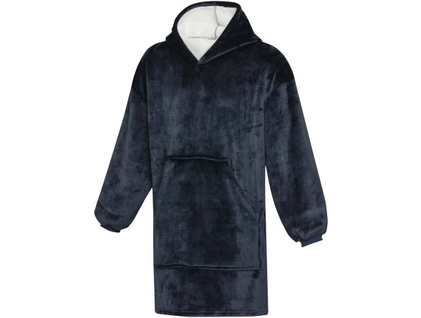 Manta con capucha Denali certificación GRS poliéster reciclado Gris detalle 15