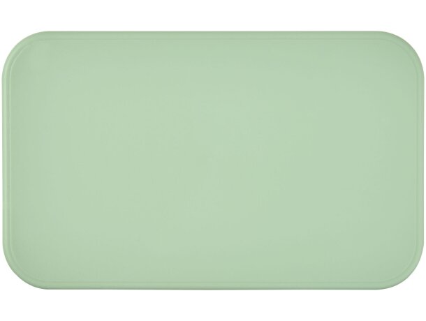 Fiambrera sostenible 700ml MIYO Renew de bioplástico Verde marino/gris piedra detalle 3