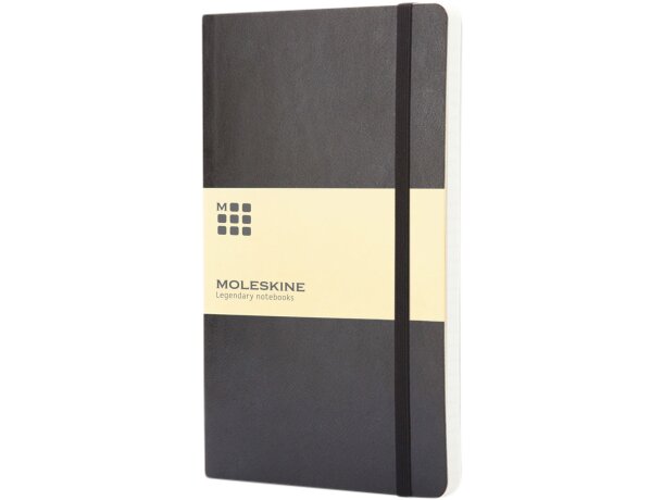 Libreta tapa blanda Classic cuadriculada con cierre elástico Negro intenso detalle 3