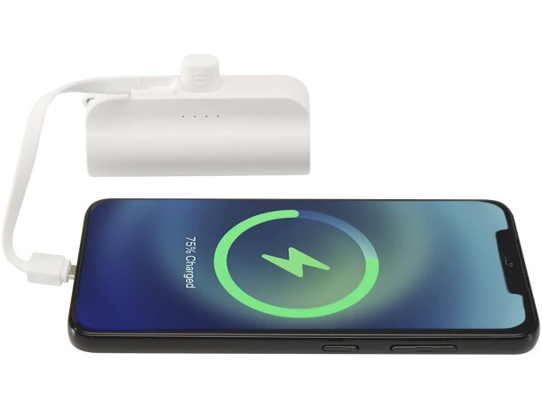 Batería externa Alnair 5000 mAh con plástico reciclado Blanco detalle 13