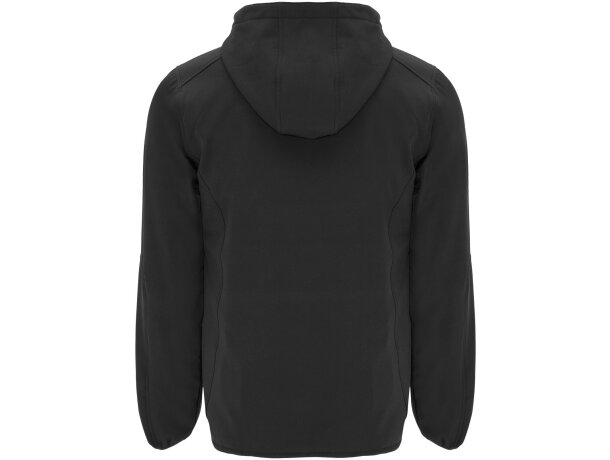 Chaqueta softshell Siberia Roly con capucha y forro micropolar Negro intenso detalle 2