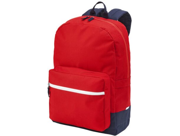 Mochila resistente con bolsillos para portátil personalizada roja Mochila resistente con bolsillos para portátil personalizada roja