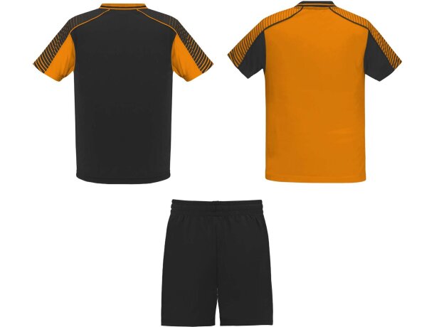Conjunto deportivo unisex Juve Roly en poliéster transpirable Naranja/negro intenso detalle 14