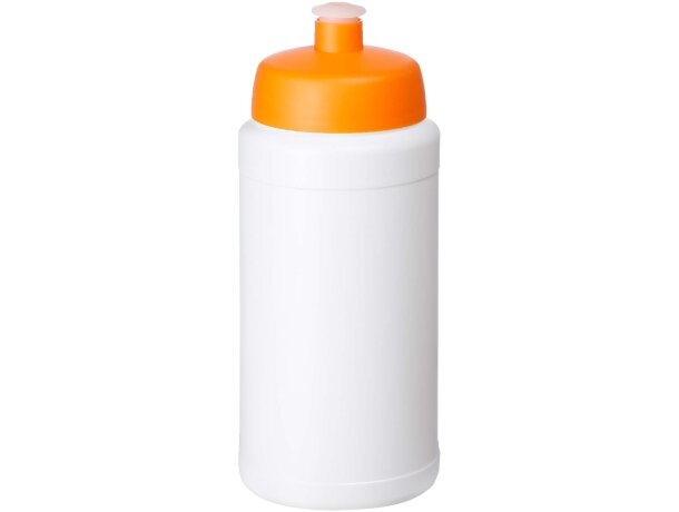 Bidón deportivo Baseline Rise 500ml con relieve moldeable Blanco/naranja detalle 20