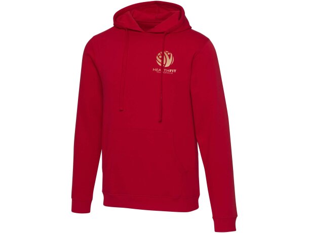Sudadera con capucha unisex Spinel algodón orgánico certificado Rojo detalle 17