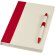 Set libreta A5 y bolígrafo Dairy Dream cartón reciclado Rojo