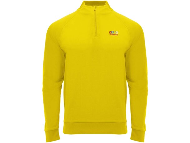 Sudadera infantil cremallera Epiro Roly con tejido cool fit Amarillo detalle 16
