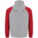 Sudadera con capucha bicolor infantil Roly Badet Gris mezcla/rojo detalle 16