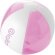 Pelota de playa lisa y transparente Bondi Rosa/blanco detalle 3