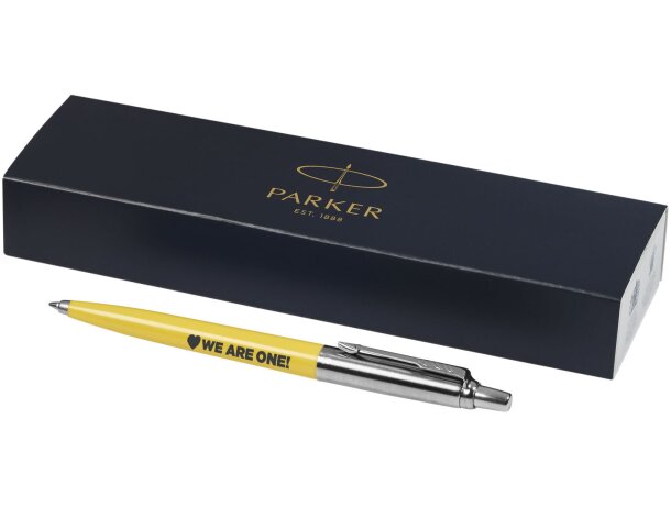 Estuche de bolígrafo promocional elegante Parker para grabar Amarillo/plateado detalle 43