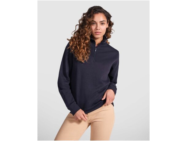 Sudadera con media cremallera Aneto de Roly Negro intenso detalle 10