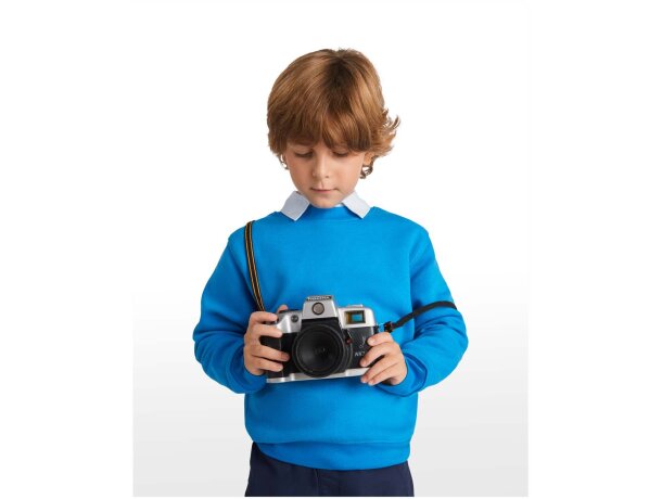 Sudadera cuello redondo infantil Roly Clasica 280 g/m² Azul marino detalle 33