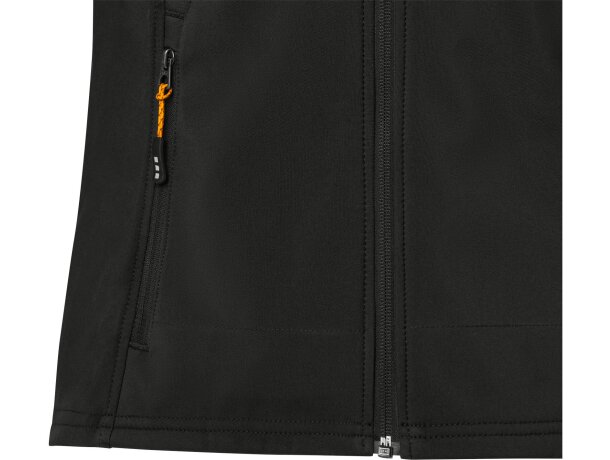 Chaqueta softshell mujer Langley corte entallado impermeable Negro intenso detalle 34