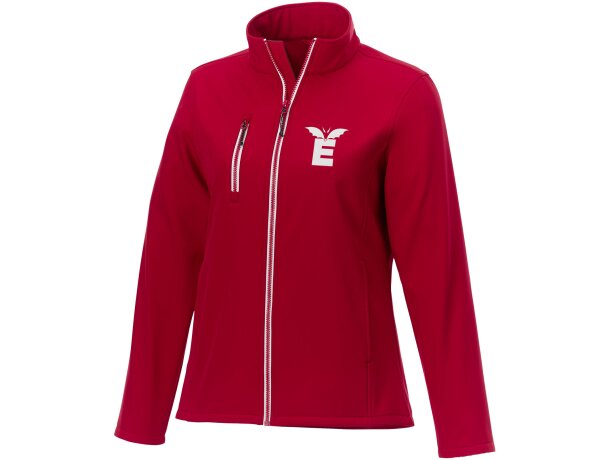 Chaqueta softshell Orion con microforro para mujer Rojo detalle 1