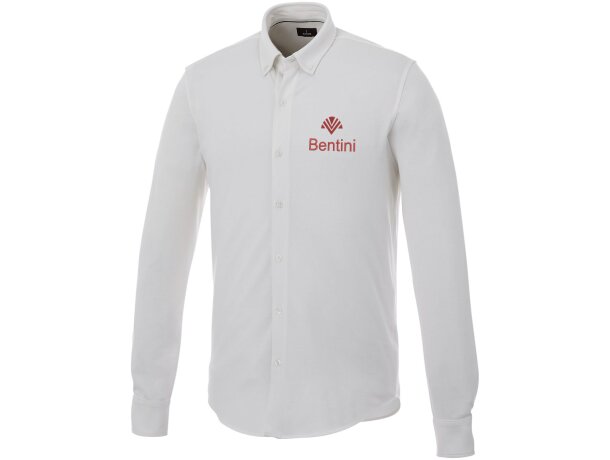 Camisa corporativa elastano 200 g/m2 Elevate Life Bigelow Blanco detalle 1