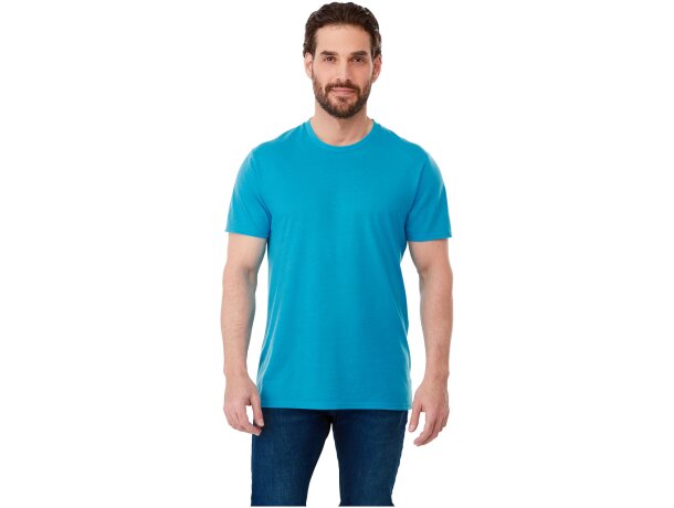 Camiseta de manga corta de material reciclado GRS de hombre Jade Azul nxt detalle 17