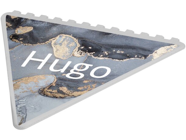 Rascador de hielo triangular Frosty de plástico reciclado Blanco detalle 2