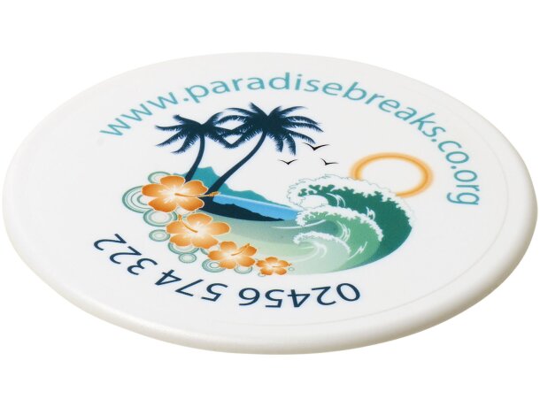 Posavasos redondo Renzo de plástico GPPS personalizable Transparente claro detalle 6