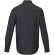 Camisa orgánica manga larga hombre Cuprite popelín algodón Negro intenso detalle 6