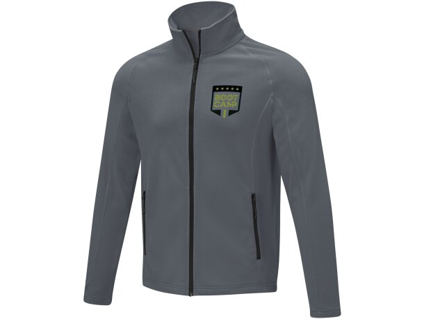 Chaqueta polar para hombre Zelus con cremallera reversible Gris tormenta detalle 31