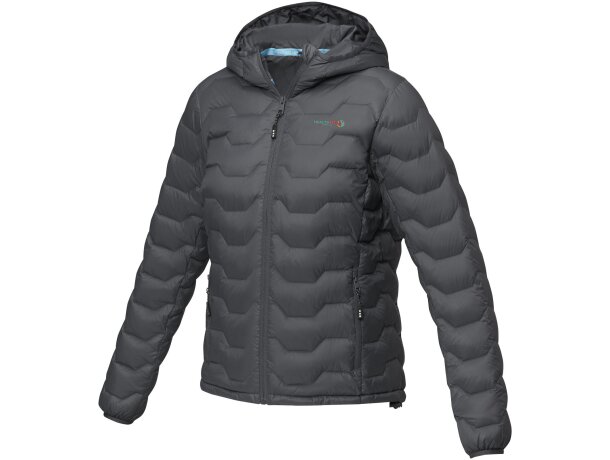 Chaqueta aislante reciclada GRS Petalite para mujer Gris tormenta detalle 9