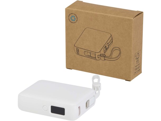 Batería externa Acrux 10000 mAh con cables integrados Negro intenso detalle 14