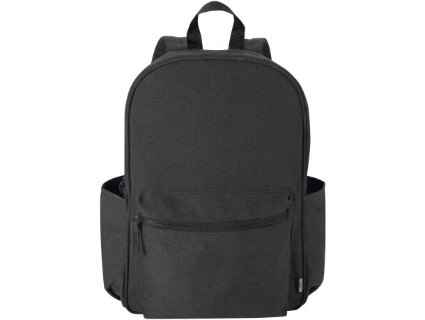 Mochila urbana Recanvas para portátil con materiales reciclados Negro intenso detalle 2