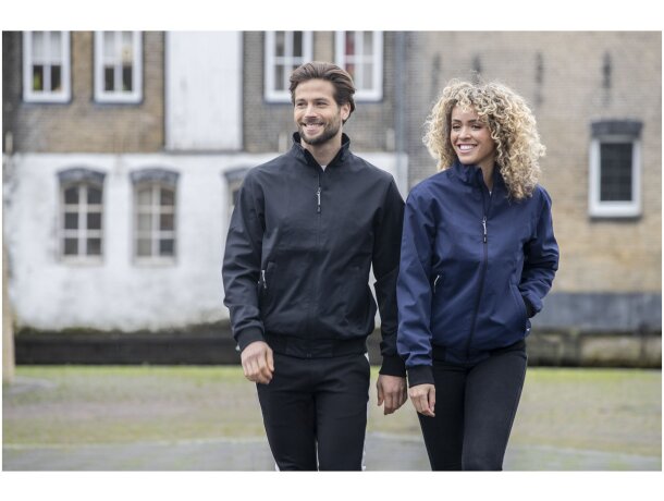 Cazadora bómber ligera unisex Keefe con protección antitormenta Azul marino detalle 4