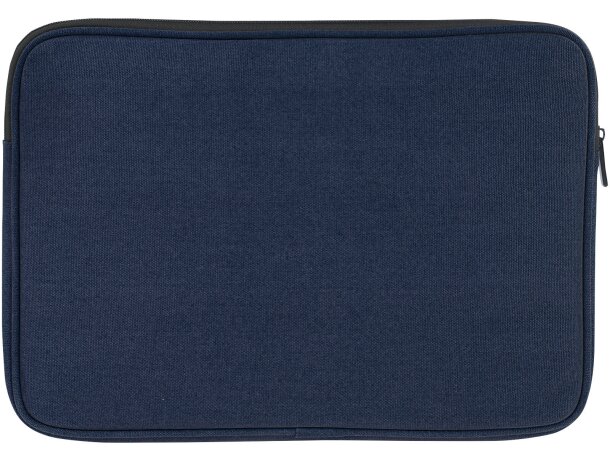 Funda para portátil de 14 pulgadas Joey de lona reciclada GRS Azul marino detalle 9