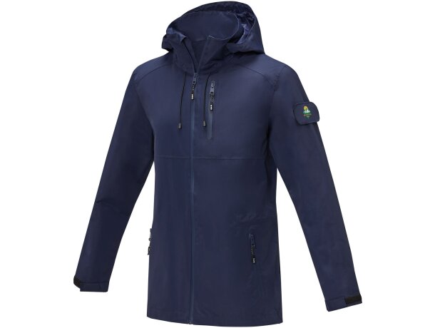 Chaqueta unisex ligera GRS reciclada Kai Azul marino detalle 1