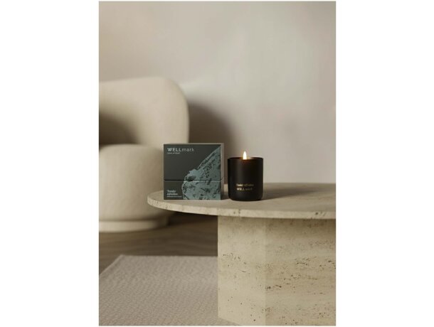 Vela perfumada Wellmark de cera de soja 100% natural Negro intenso detalle 22