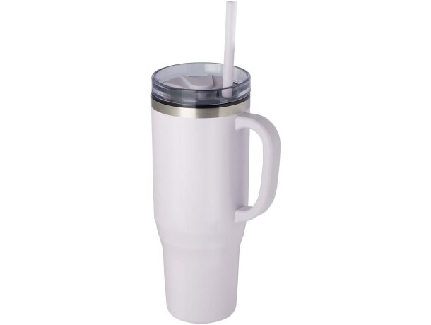 Vaso térmico con pajita Melbourne 1200ml acero reciclado Azul real detalle 48