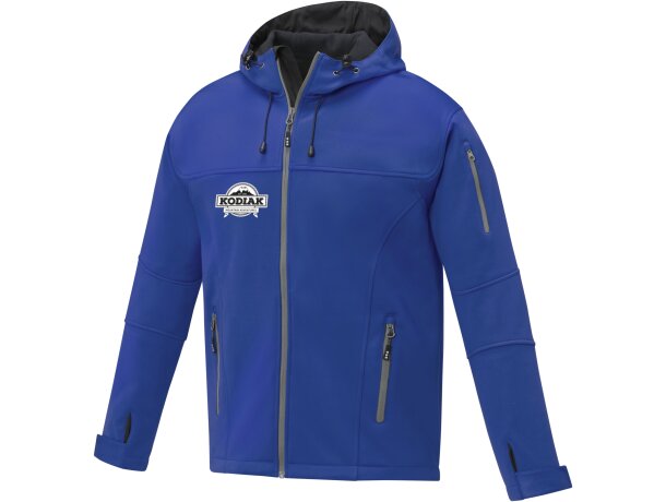 Chaqueta softshell Match para hombre de tres capas Elevate Azul detalle 14