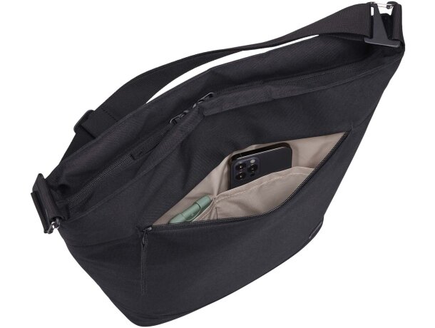 Bolsa tote convertible Case Logic Invigo en poliéster reciclado Negro intenso detalle 4