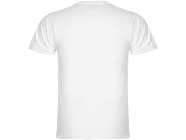 Camiseta cuello pico manga corta hombre Samoyedo Roly algodón Blanco detalle 2