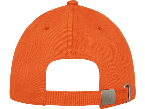 Gorra de 6 paneles Davis Naranja detalle 11