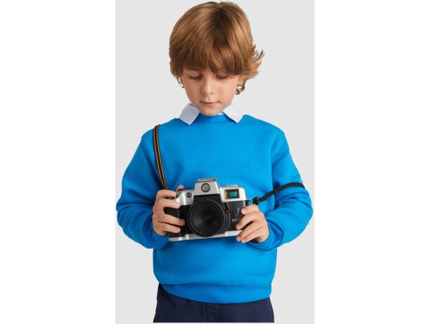 Sudadera cuello redondo infantil Roly Clasica 280 g/m² Rojo detalle 42