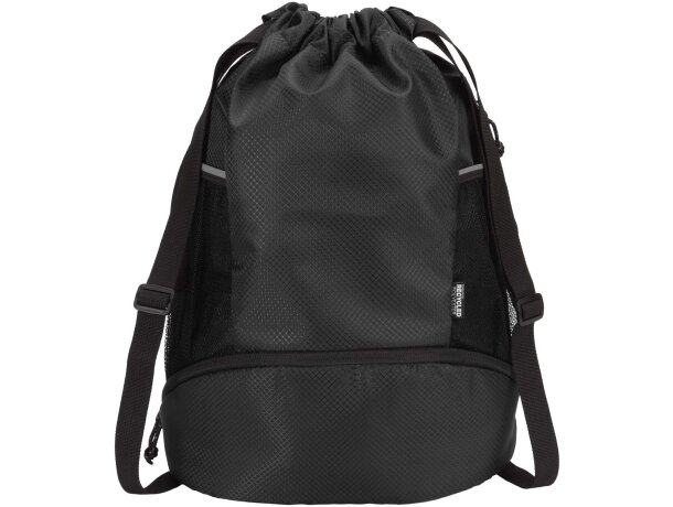 Bolsa deportiva Nomad 18L con cordón y compartimentos separados Negro intenso detalle 2