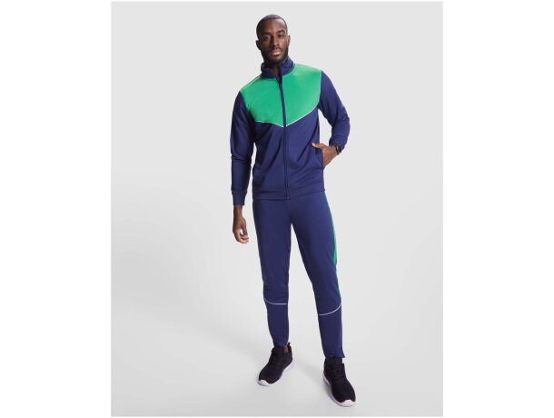 Chándal unisex Evans Roly con cremallera y diseño bicolor Azul marino/amarillo detalle 33