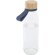 Botella de cristal Porto 500 ml con tapa de bambú Azul océano