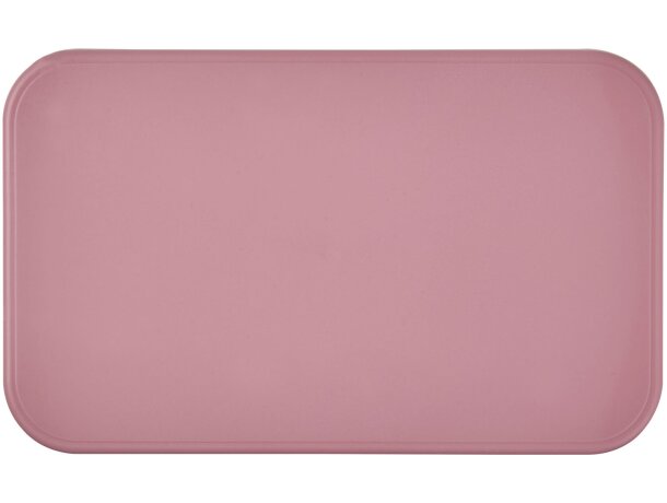 Fiambrera sostenible 700ml MIYO Renew de bioplástico Rosa/blanco detalle 17